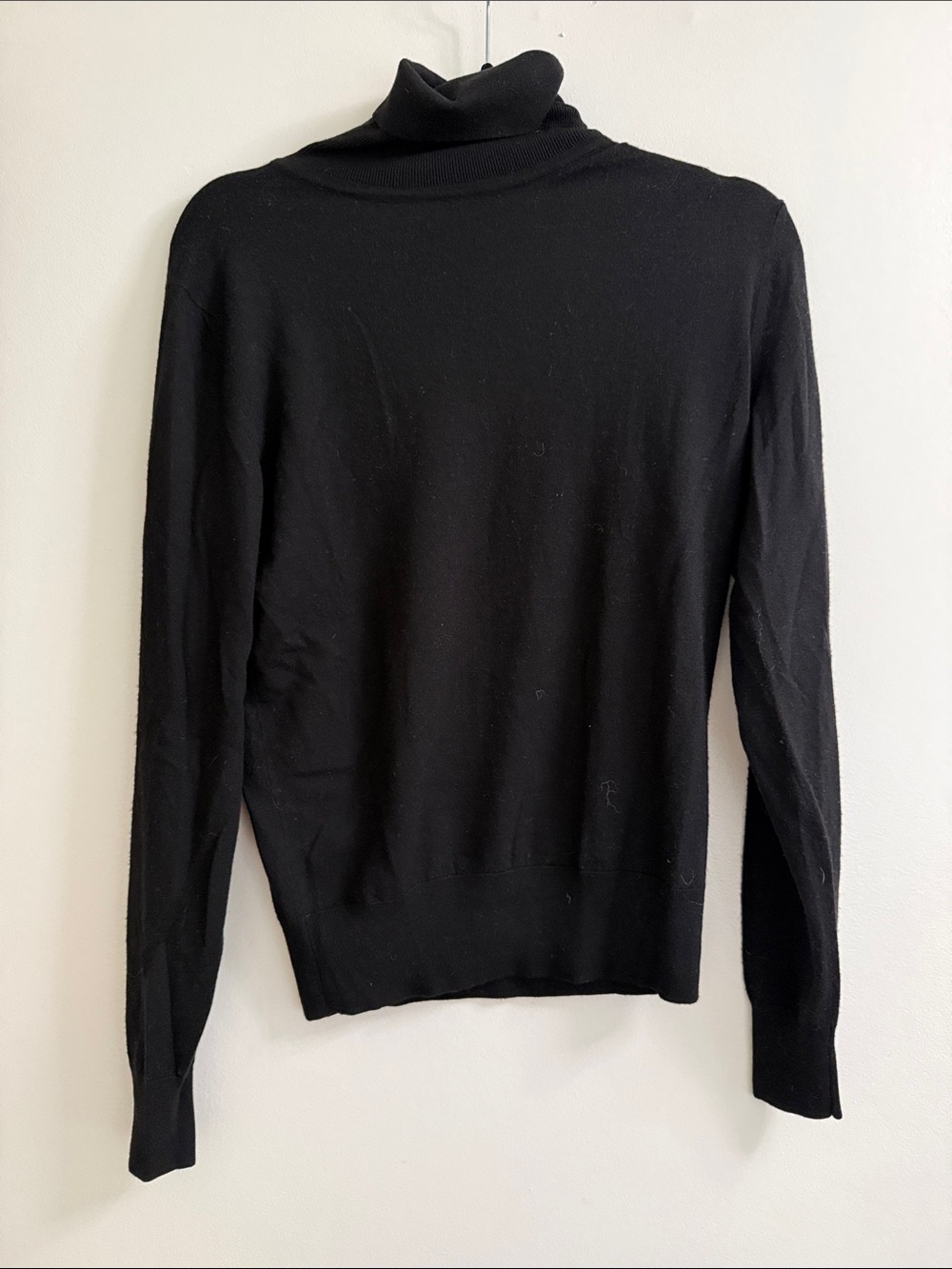The Row Black Merino Wool and Cashmere Turtleneck Sweater Classic 90s XS